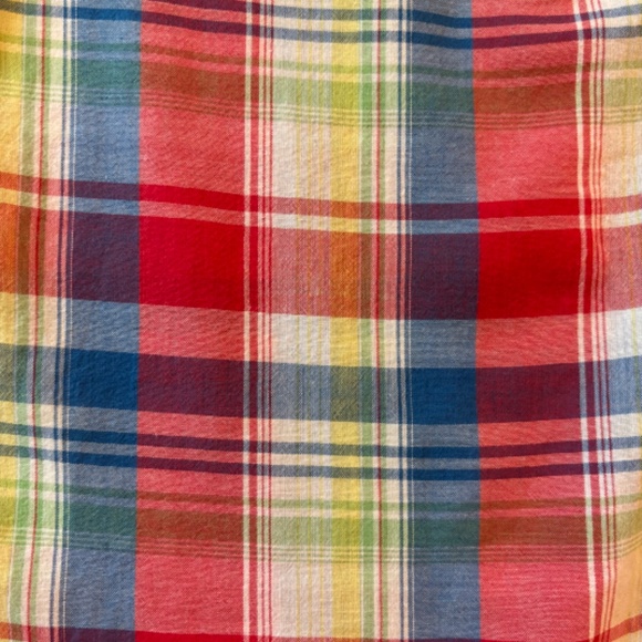 Ralph Lauren Jeans Co. Red Blue Yellow Plaid Cotton Button Down Shirt Women's 2X - Picture 8 of 11